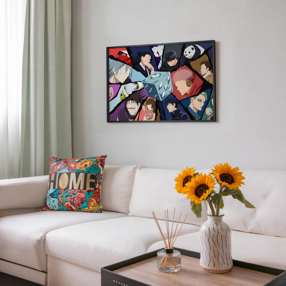 Tableau Jujutsu Kaisen Personnages Et Cube – Image 7