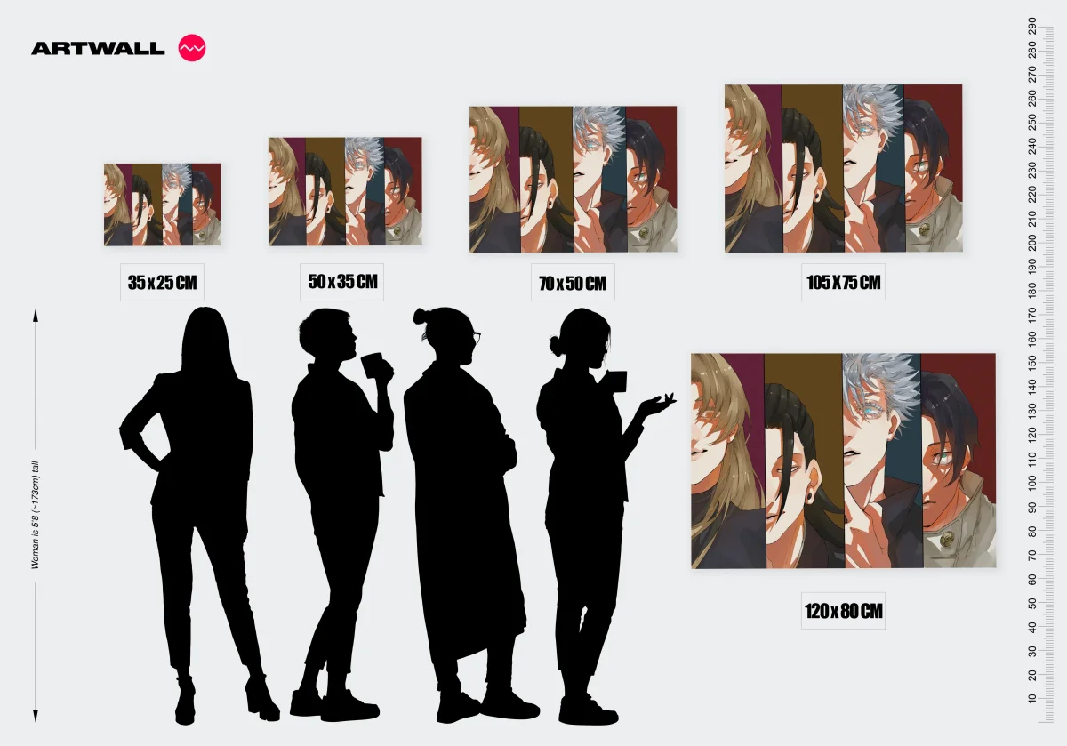 Tableau Jujutsu Kaisen Quatuor Intense Regards – Image 3