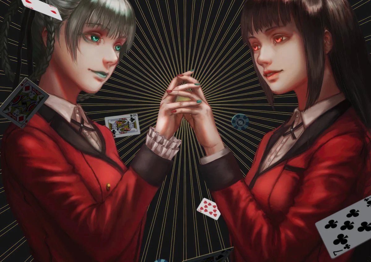 Tableau Kakegurui Cartes Et Regards – Image 2