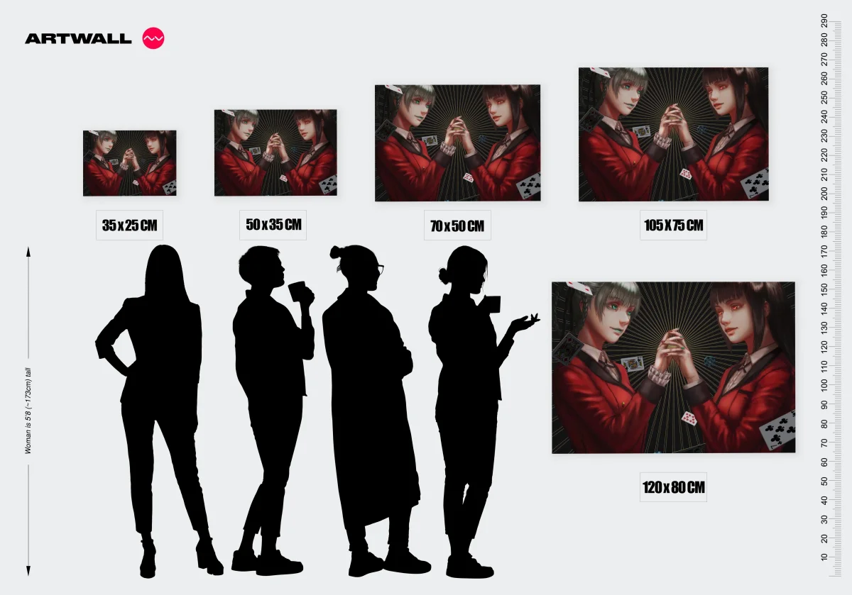 Tableau Kakegurui Cartes Et Regards – Image 3