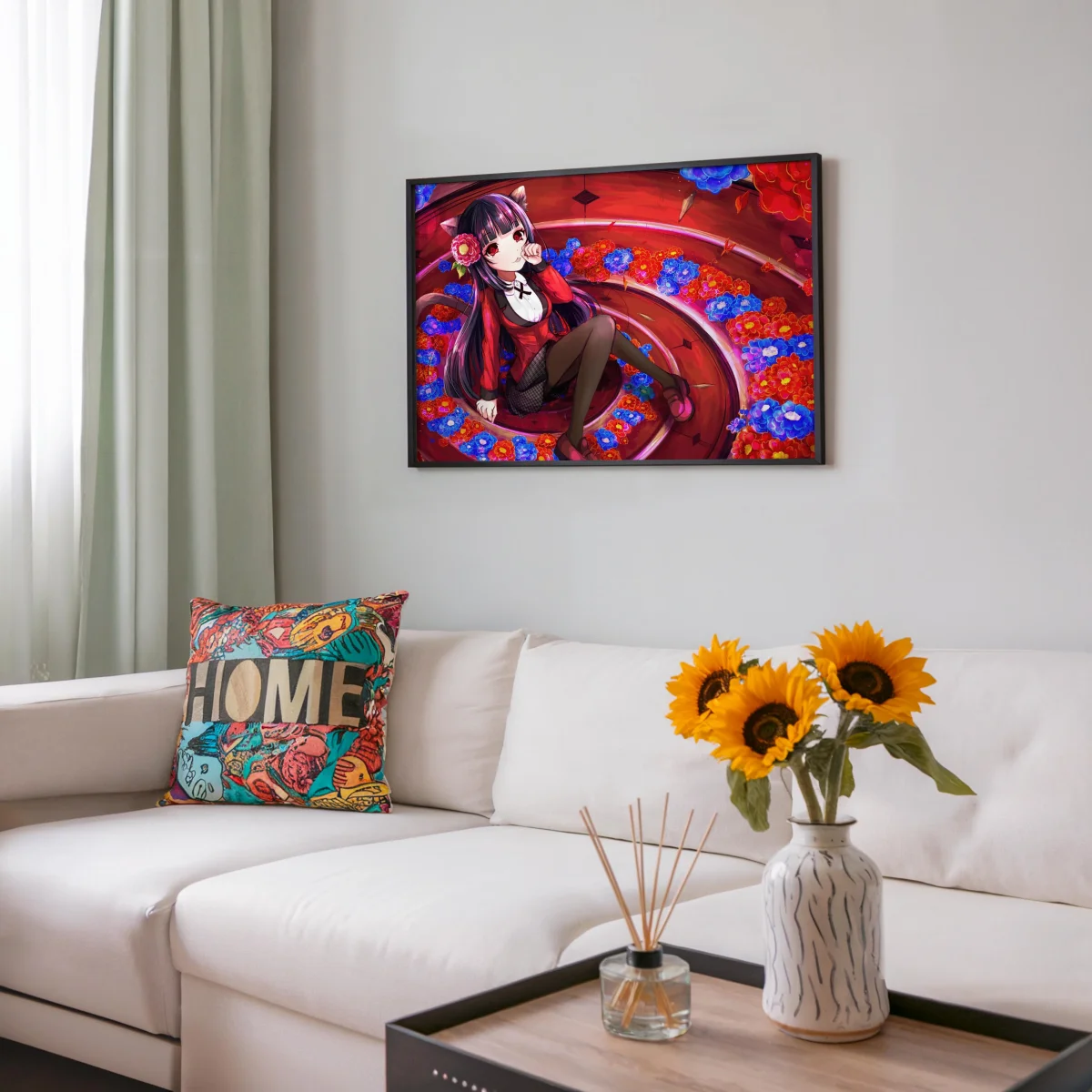 Tableau Kakegurui Chatte Elegante Florale – Image 8