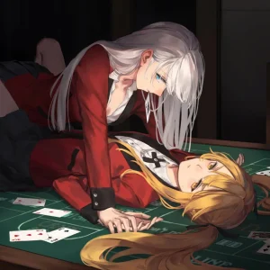 Tableau Kakegurui Confrontation Sur Table