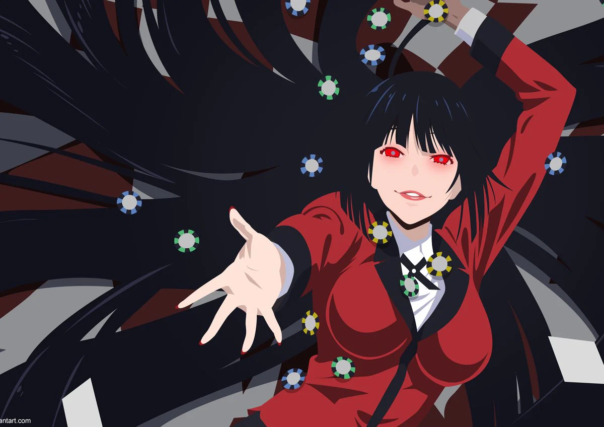 Tableau Kakegurui Joueuse De Poker