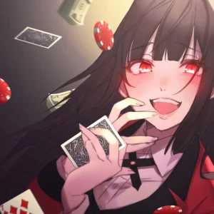 Tableau Kakegurui Joueuse Enjouee Cartes