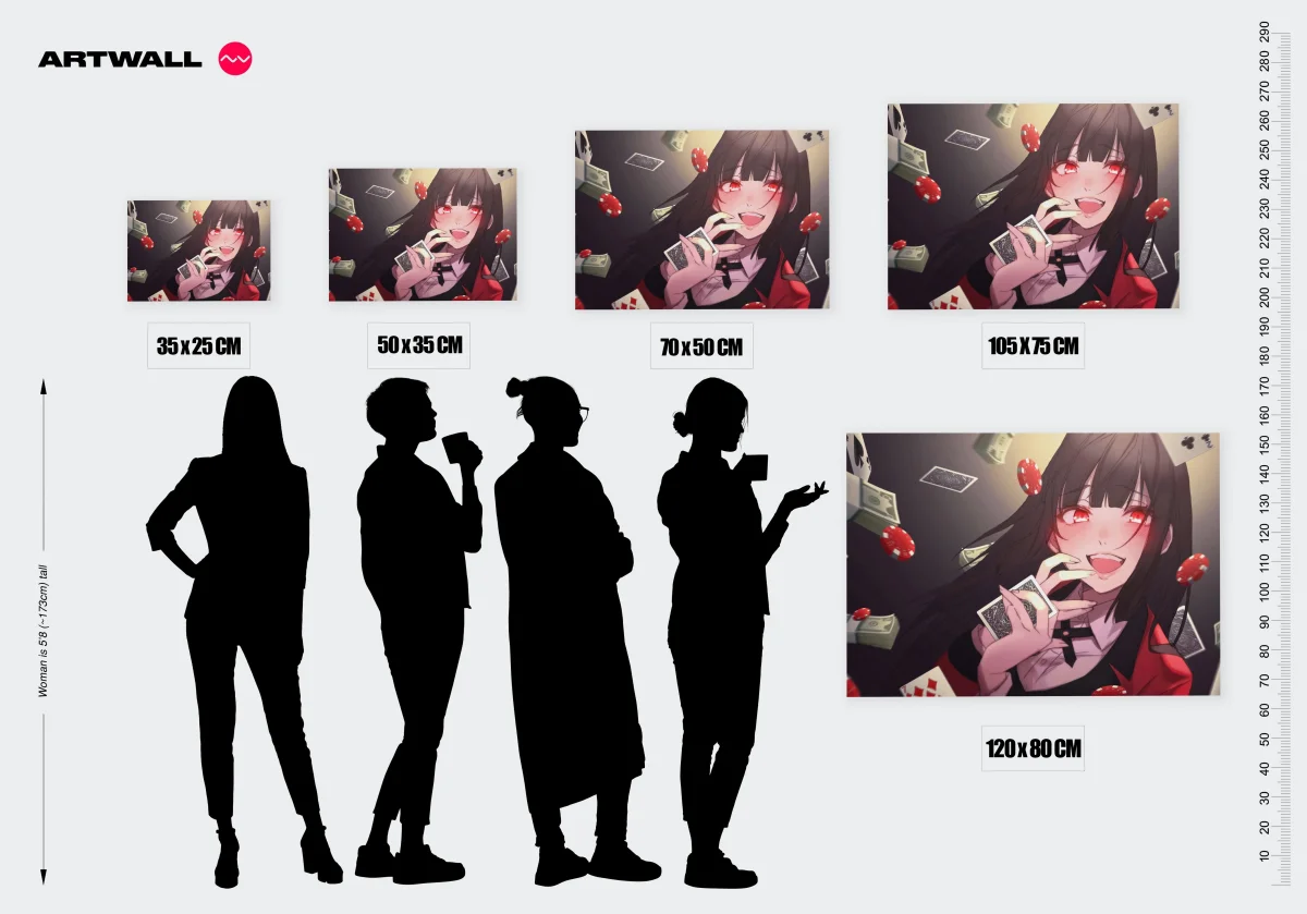 Tableau Kakegurui Joueuse Enjouee Cartes – Image 3