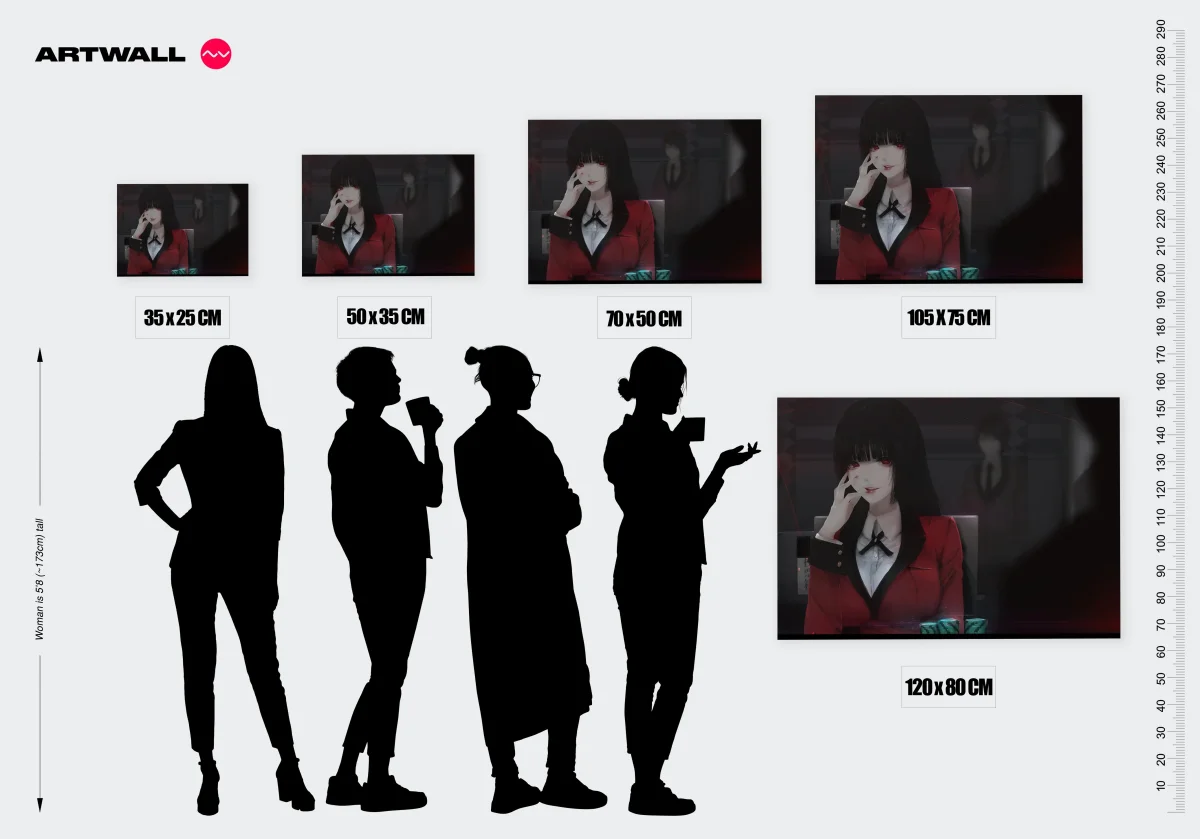 Tableau Kakegurui Joueuse Rouge Malicieuse – Image 3