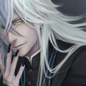 Tableau Kuroshitsuji Sourire Enigmatique Argente