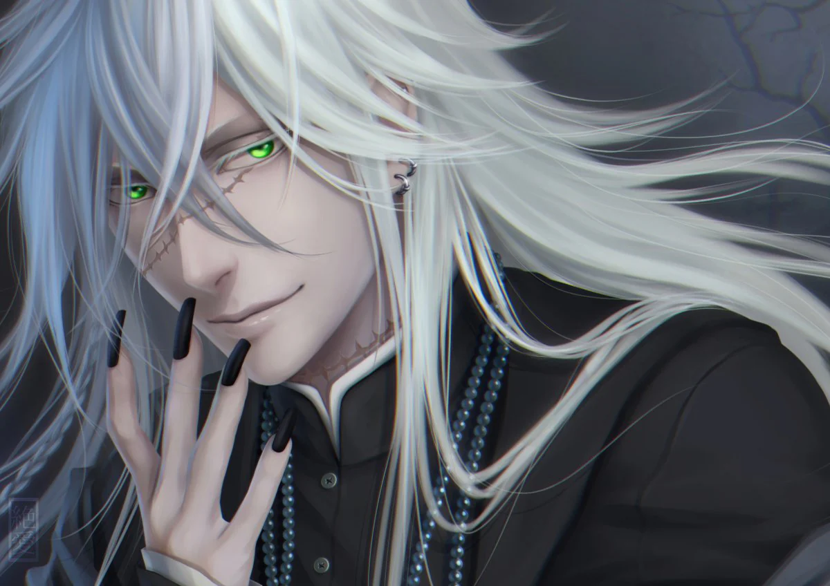 Tableau Kuroshitsuji Sourire Enigmatique Argente