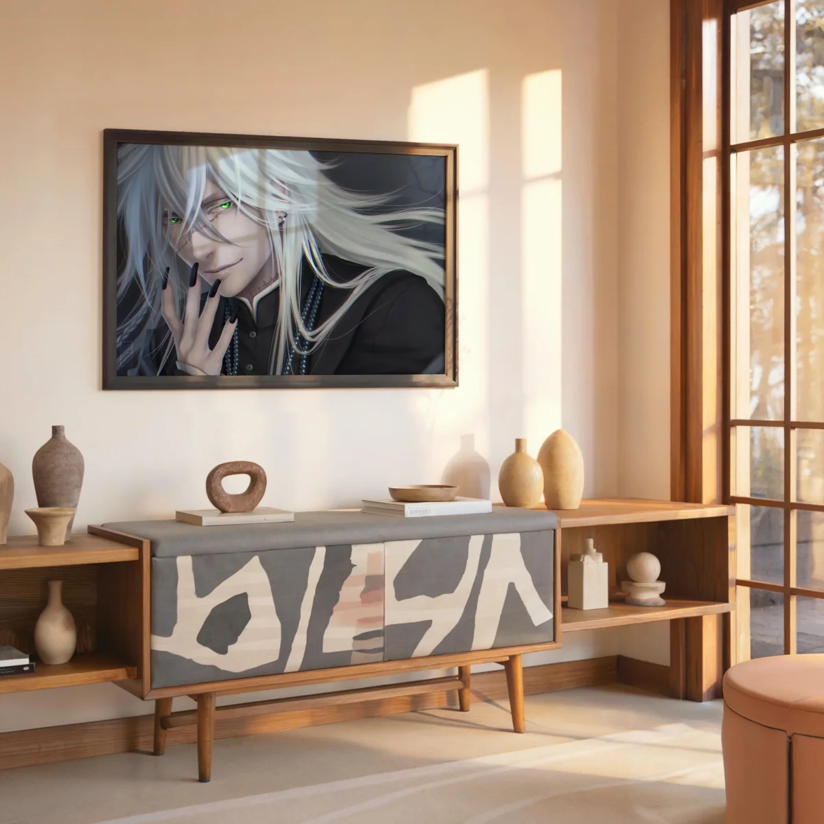 Tableau Kuroshitsuji Sourire Enigmatique Argente – Image 8