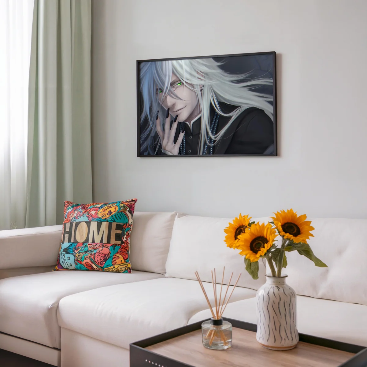 Tableau Kuroshitsuji Sourire Enigmatique Argente – Image 7