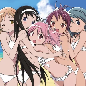 Tableau Magi Madoka Magica Amitie Plage Bikini