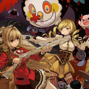 Tableau Magi Madoka Magica Guerrieres Et Monstres