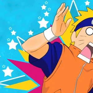 Tableau Naruto Cri Stupefait Colore