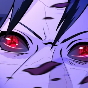 Tableau Naruto Yeux Ecarlates Intenses