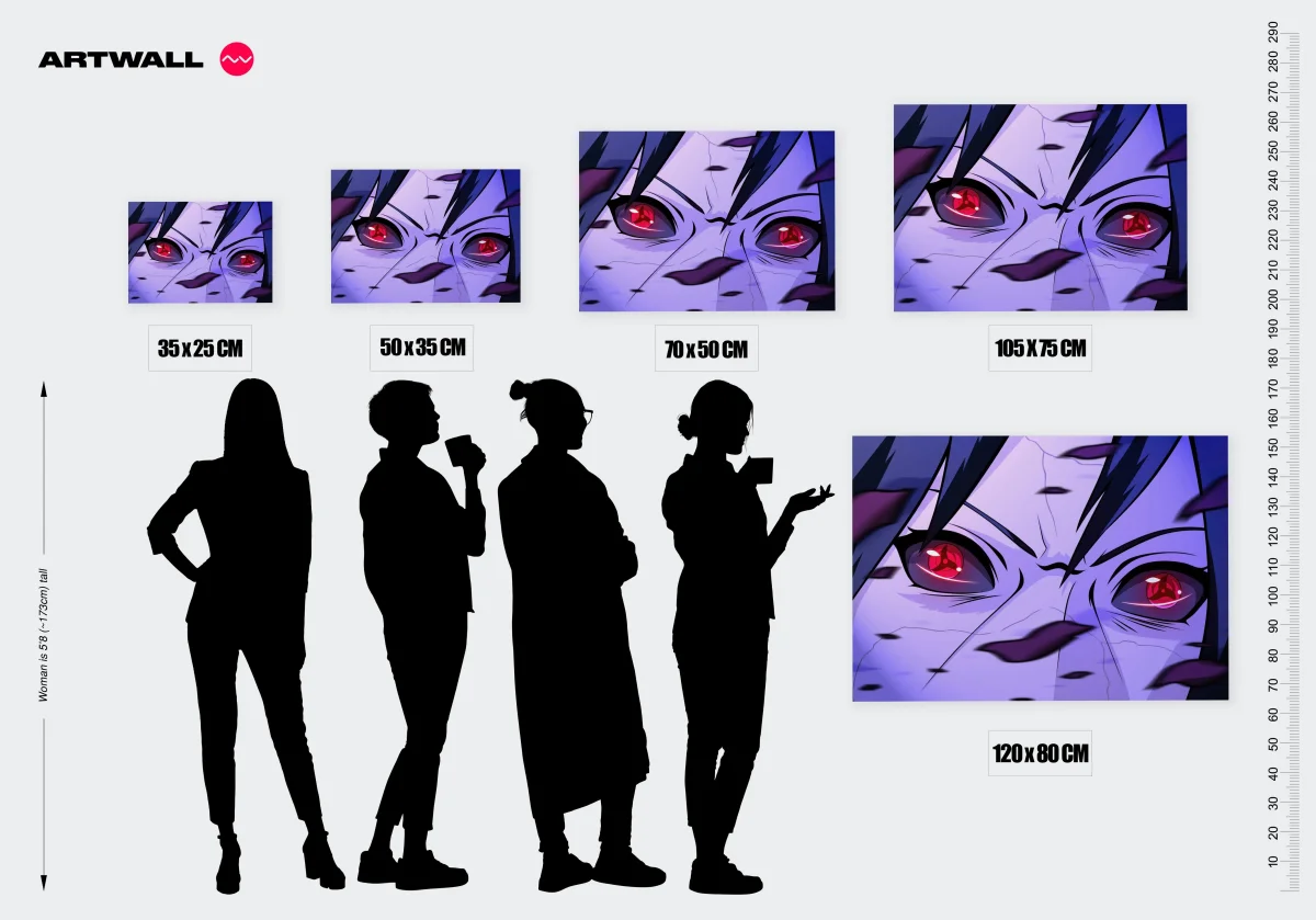 Tableau Naruto Yeux Ecarlates Intenses – Image 3