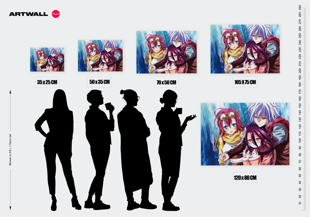 Tableau No Game No Life Sourires Et Etreintes – Image 3