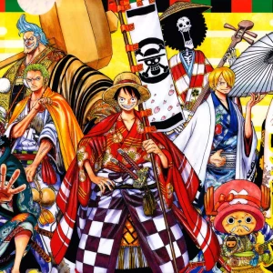 Tableau One Piece Pirates En Kimonos