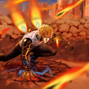 Tableau One Punch Man Cyborg En Action