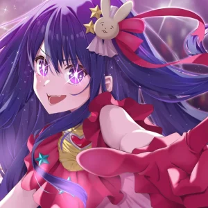 Tableau Oshi No Ko Idole Souriant Etoile