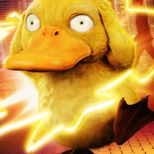 Tableau Pokemon Canard Electrique Jaune