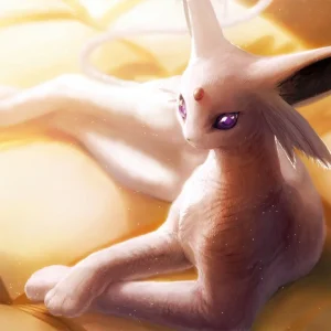 Tableau Pokemon Chat Mystique Lumineux