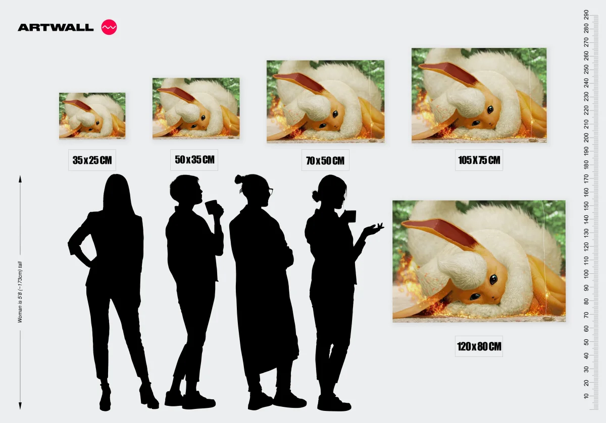 Tableau Pokemon Flammes Reconfortantes Pelucheuses – Image 3