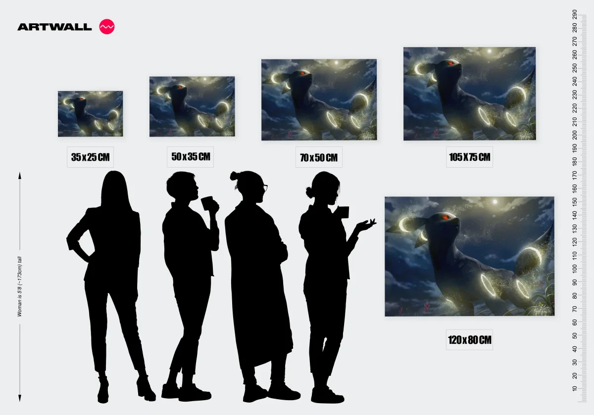 Tableau Pokemon Lumieres Nocturnes Mystiques – Image 3