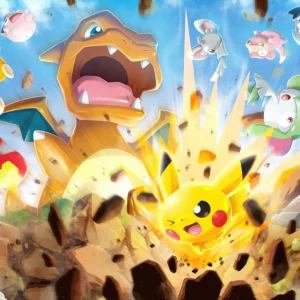 Tableau Pokemon Pikachu Eclatant Combat