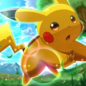 Tableau Pokemon Pikachu Enjoue Champetre