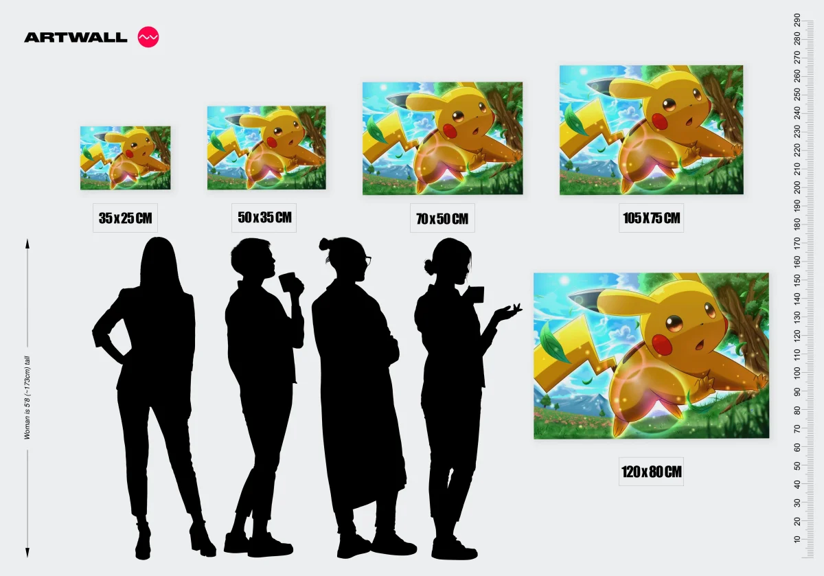 Tableau Pokemon Pikachu Enjoue Champetre – Image 3