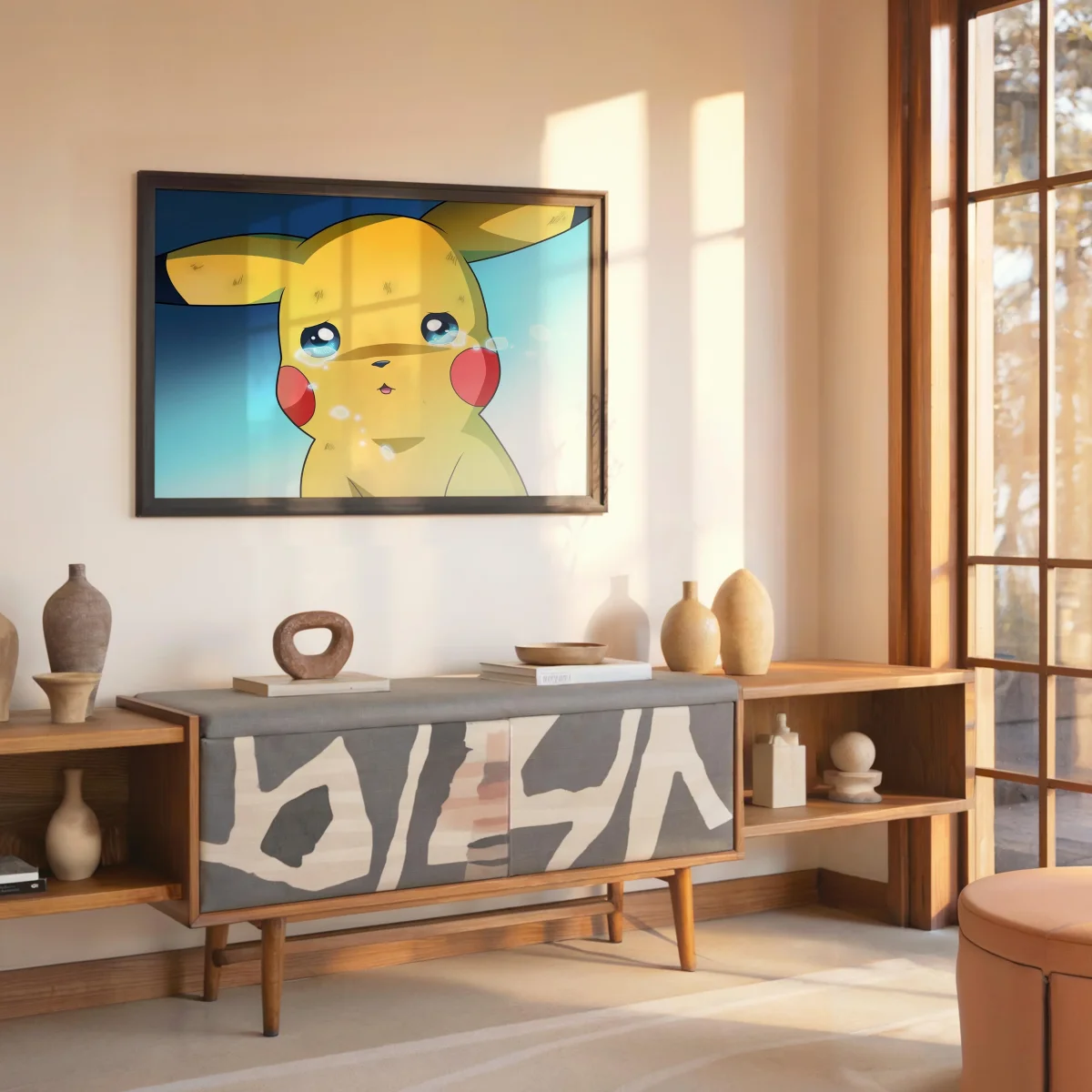 Tableau Pokemon Pikachu Pleurant Tristement – Image 7