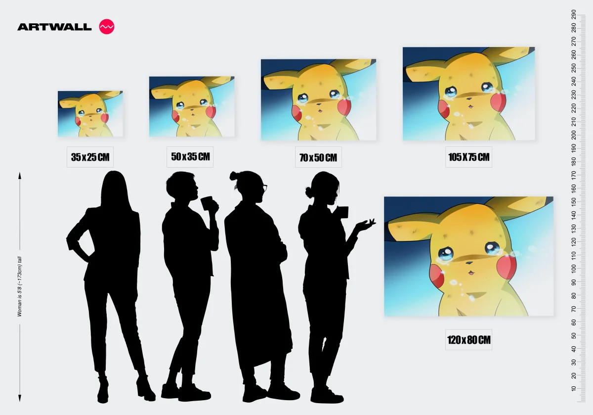 Tableau Pokemon Pikachu Pleurant Tristement – Image 3