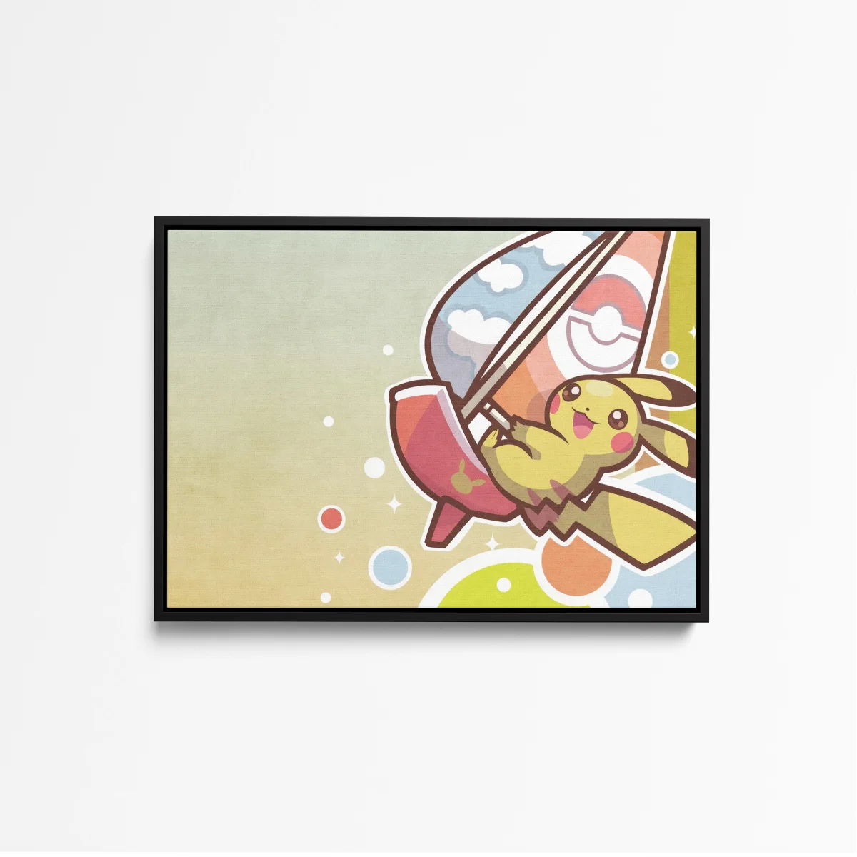 Tableau Pokemon Pikachu Surfe Joyeusement – Image 4