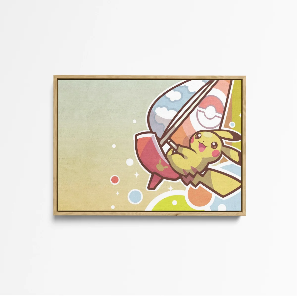 Tableau Pokemon Pikachu Surfe Joyeusement – Image 6