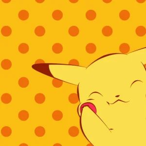 Tableau Pokemon Souriant Jaune Pois