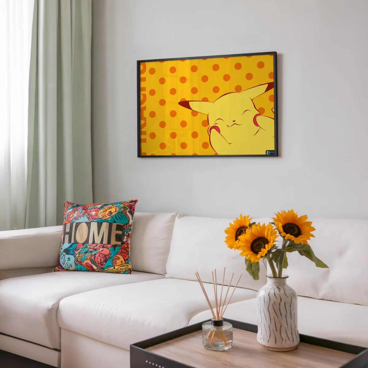 Tableau Pokemon Souriant Jaune Pois – Image 8