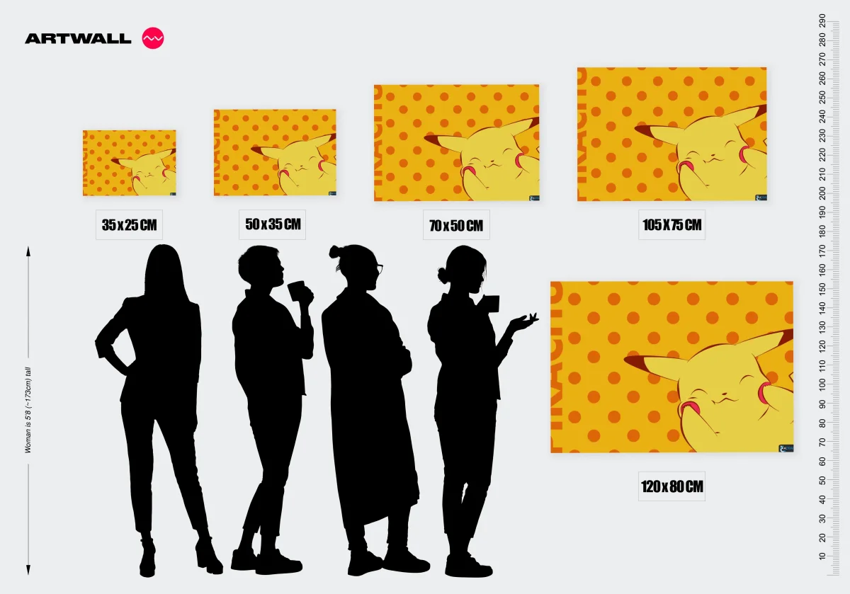 Tableau Pokemon Souriant Jaune Pois – Image 3