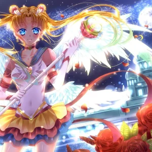 Tableau Sailor Moon Guerriere Ailee Lunaire