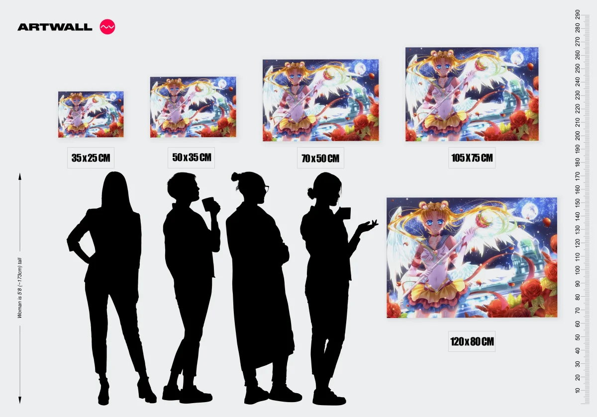 Tableau Sailor Moon Guerriere Ailee Lunaire – Image 3