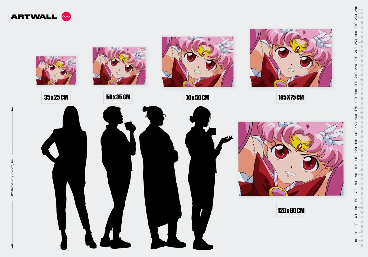 Tableau Sailor Moon Guerriere Determinee Roses – Image 3