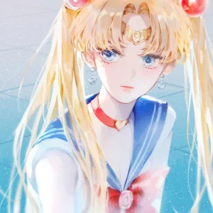 Tableau Sailor Moon Guerriere Lunaire Magique