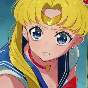 Tableau Sailor Moon Guerriere Preoccupee