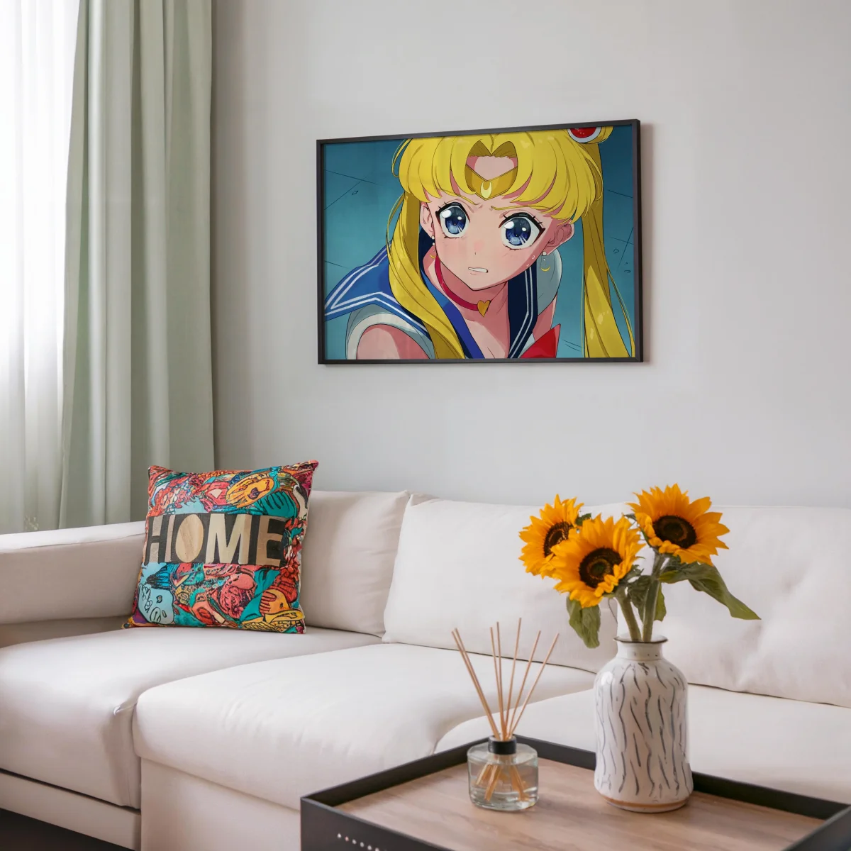 Tableau Sailor Moon Guerriere Preoccupee – Image 7