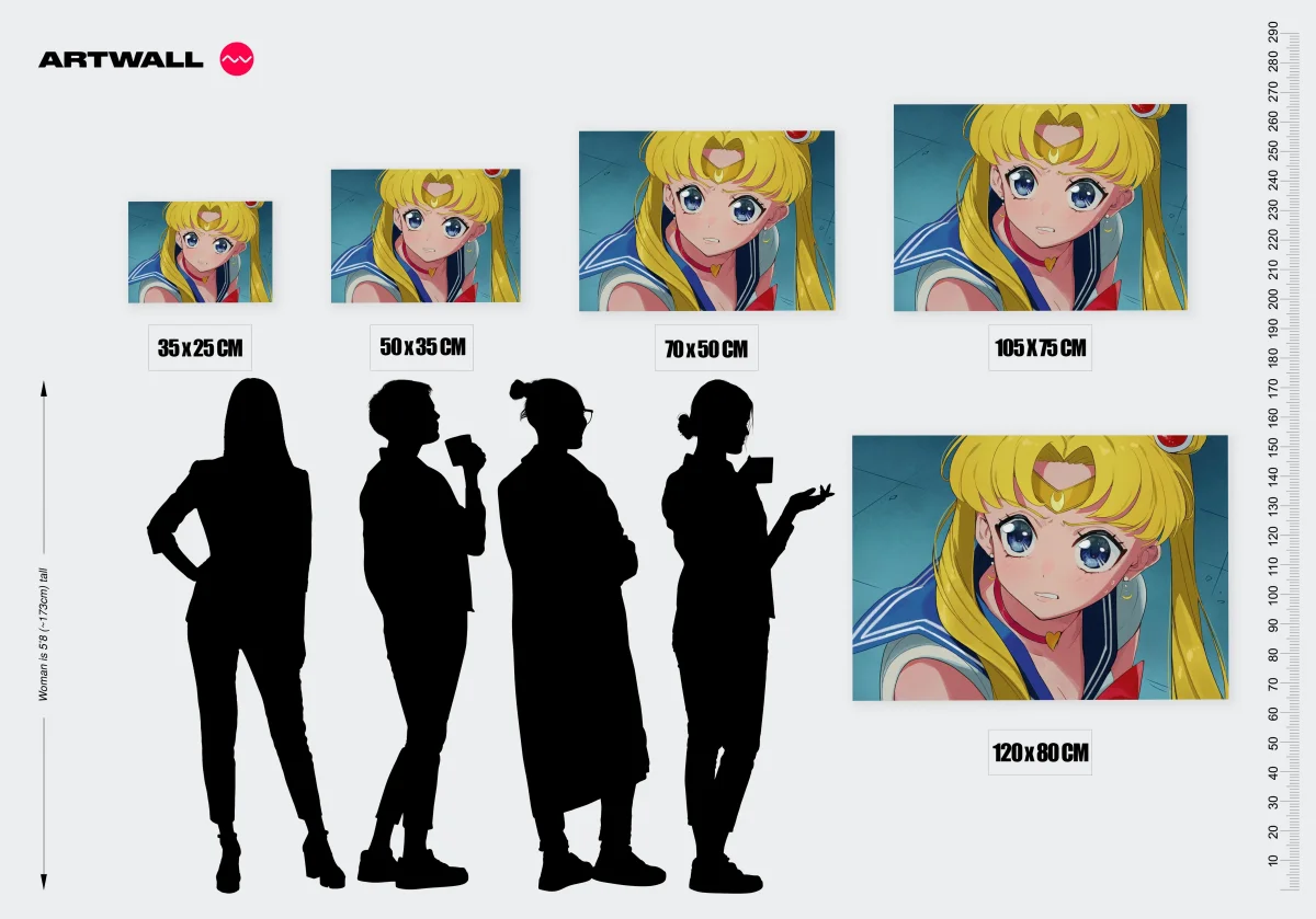 Tableau Sailor Moon Guerriere Preoccupee – Image 3