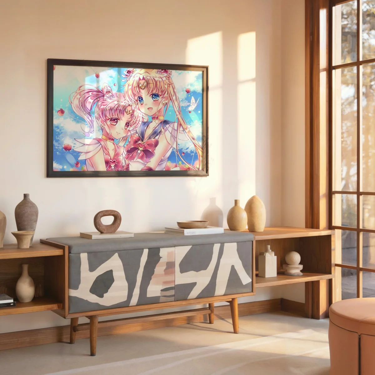 Tableau Sailor Moon Guerrieres Celestes Enlacees – Image 8