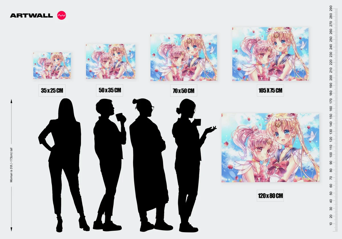 Tableau Sailor Moon Guerrieres Celestes Enlacees – Image 3