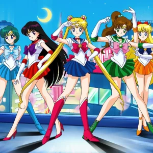 Tableau Sailor Moon Guerrieres Lunaires Unies