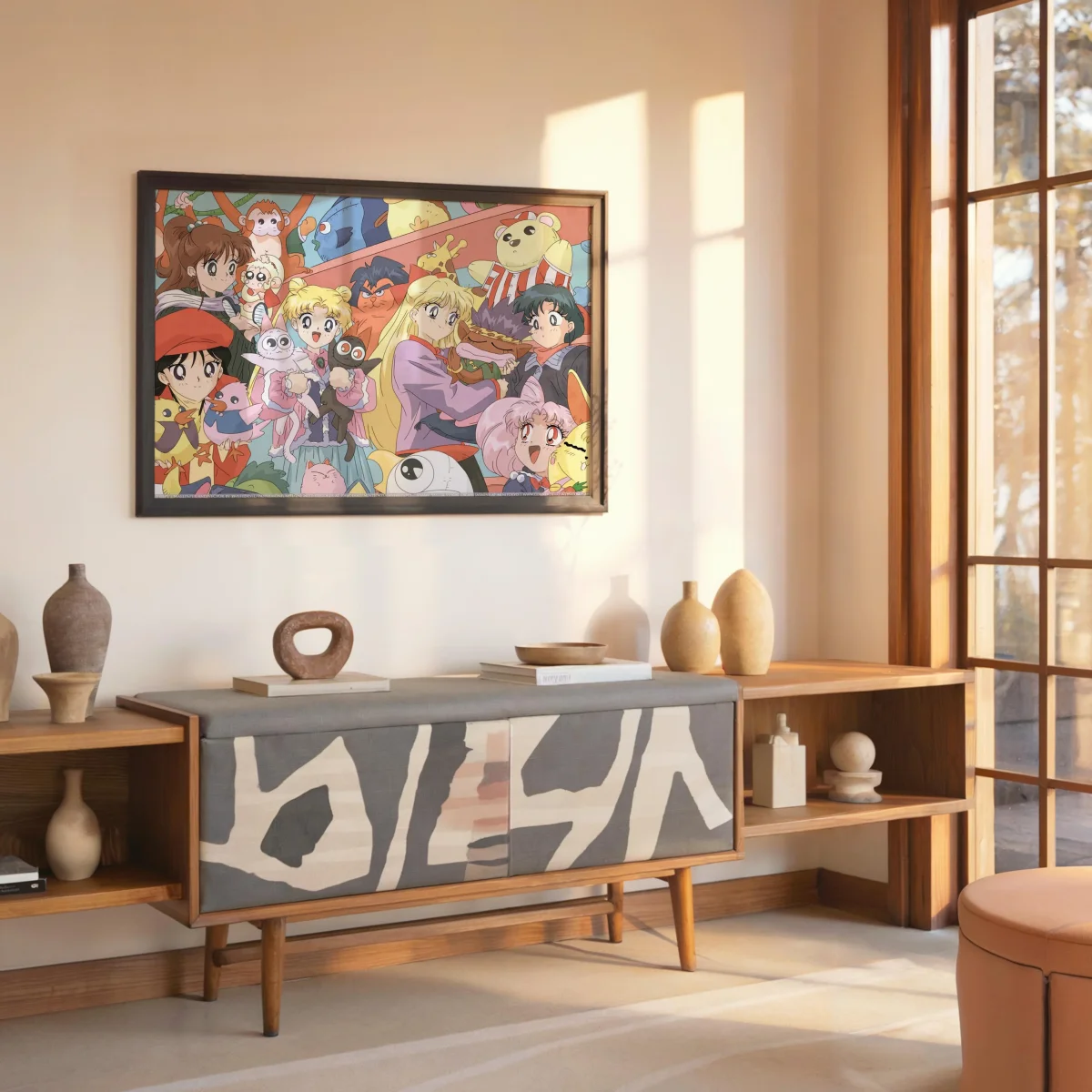 Tableau Sailor Moon Personnages Et Peluches – Image 7