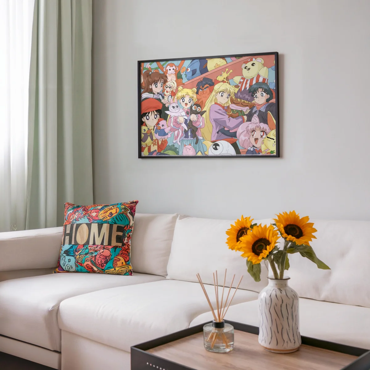 Tableau Sailor Moon Personnages Et Peluches – Image 8