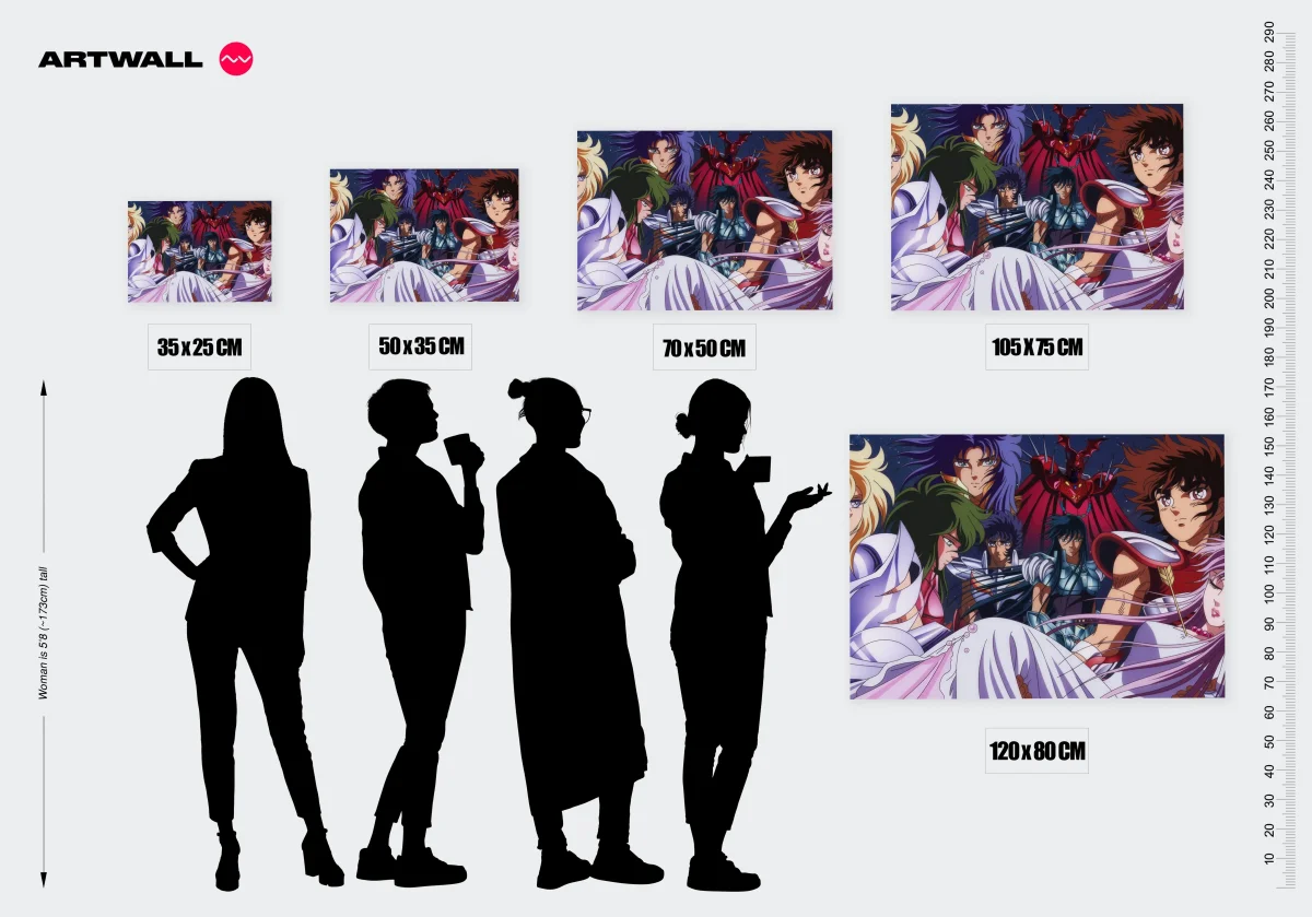 Tableau Saint Seiya Guerriers Stellaires Uni – Image 3